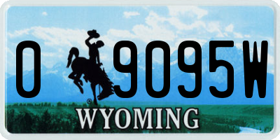WY license plate 09095W
