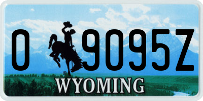 WY license plate 09095Z