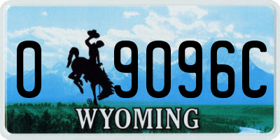 WY license plate 09096C