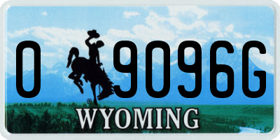 WY license plate 09096G