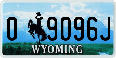 WY license plate 09096J