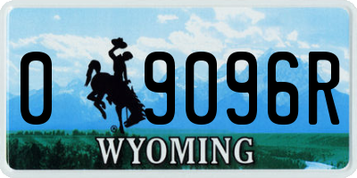 WY license plate 09096R