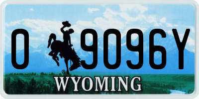 WY license plate 09096Y