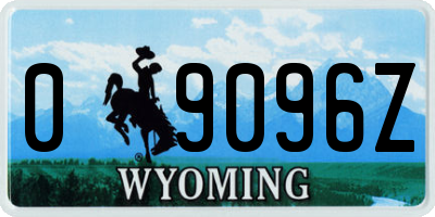 WY license plate 09096Z