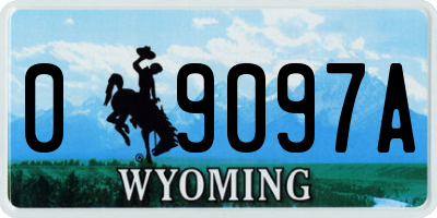 WY license plate 09097A