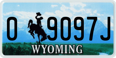 WY license plate 09097J