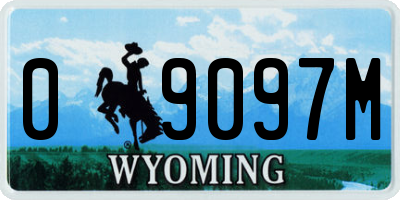 WY license plate 09097M