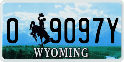 WY license plate 09097Y