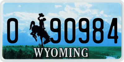 WY license plate 090984