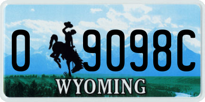 WY license plate 09098C