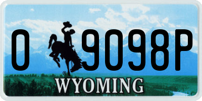 WY license plate 09098P