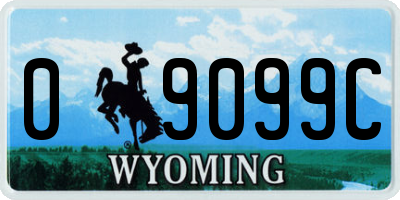 WY license plate 09099C