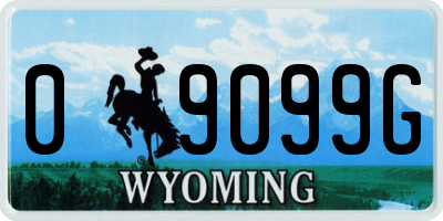 WY license plate 09099G