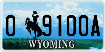 WY license plate 09100A