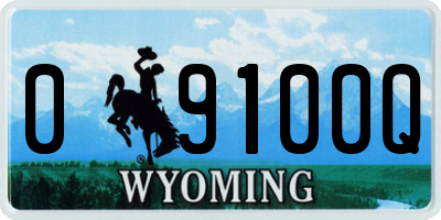 WY license plate 09100Q