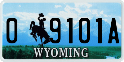 WY license plate 09101A