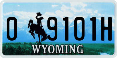 WY license plate 09101H