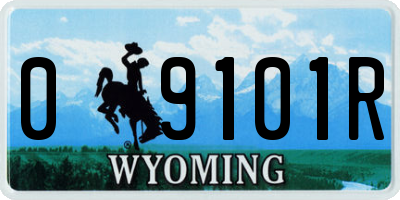 WY license plate 09101R