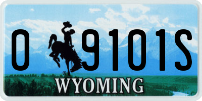 WY license plate 09101S