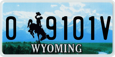 WY license plate 09101V