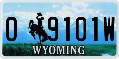 WY license plate 09101W