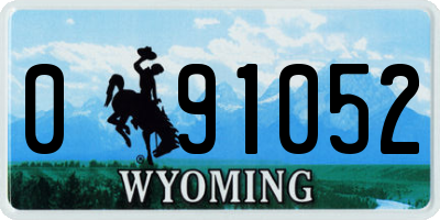 WY license plate 091052