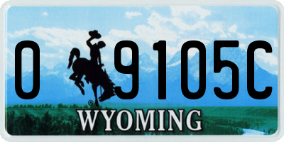 WY license plate 09105C