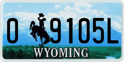 WY license plate 09105L