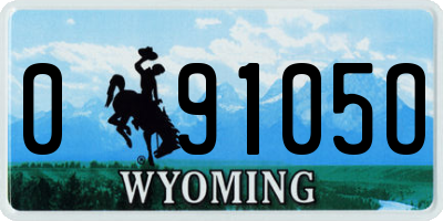WY license plate 09105O