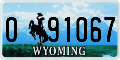 WY license plate 091067