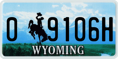 WY license plate 09106H