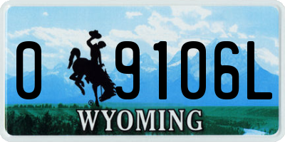WY license plate 09106L
