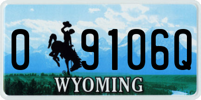 WY license plate 09106Q