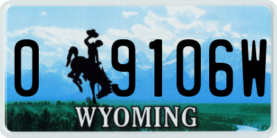 WY license plate 09106W