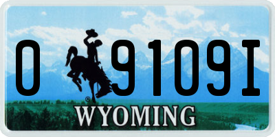 WY license plate 09109I