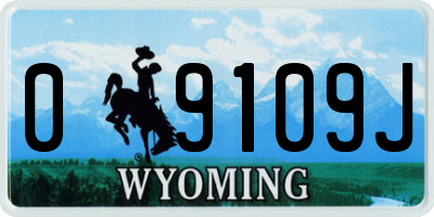 WY license plate 09109J
