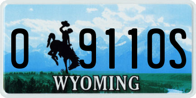 WY license plate 09110S