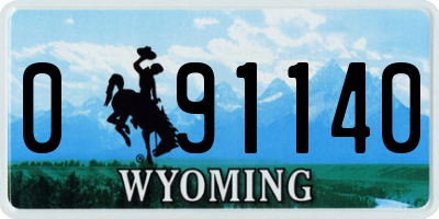 WY license plate 091140
