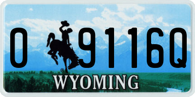 WY license plate 09116Q