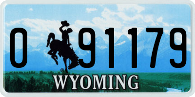 WY license plate 091179
