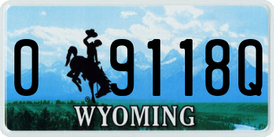 WY license plate 09118Q