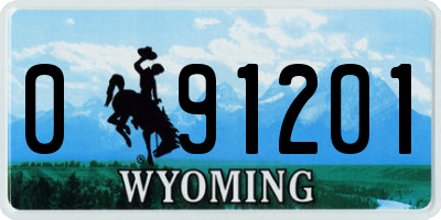 WY license plate 091201