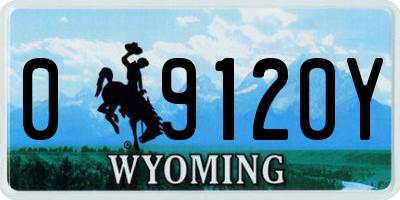 WY license plate 09120Y