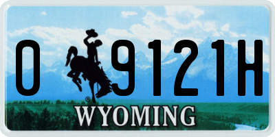 WY license plate 09121H