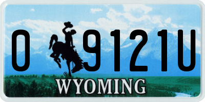 WY license plate 09121U