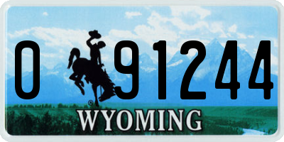 WY license plate 091244