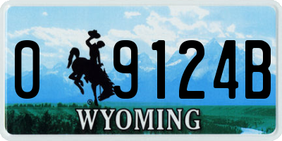 WY license plate 09124B
