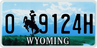 WY license plate 09124H