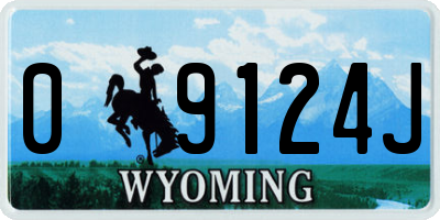 WY license plate 09124J