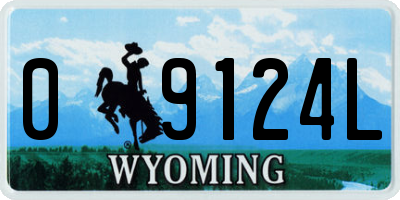 WY license plate 09124L